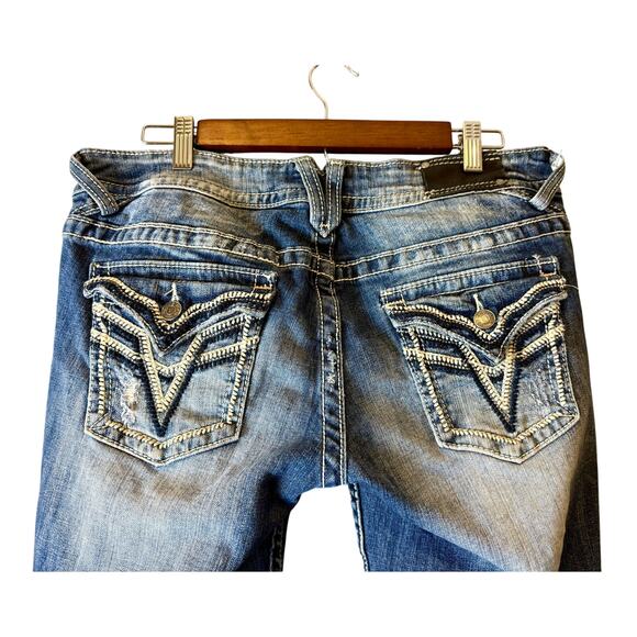 Vigoss The New York Boot Cut Mid Rise Jeans Size 11/12 Rhinestone Y2K - Picture 13 of 16